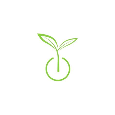 Plant Seed Organic Green Logo Royalty Free Vector Image