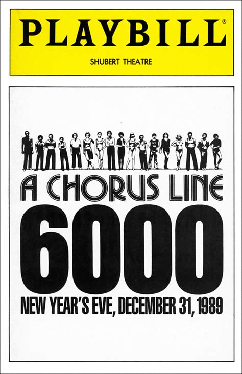 A Chorus Line Broadway Sam S Shubert Theatre 1975 Playbill