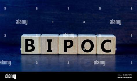 Bipoc Symbol Abbreviation Bipoc Black Indigenous And People Of Color On Wooden Cubes