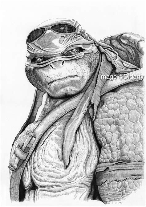 Raphael Ninja Turtle Portrait Print - Etsy New Zealand