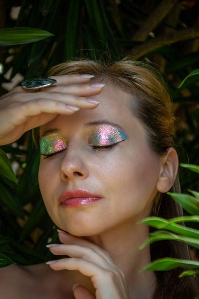 Woman Face Eyes Makeup Glitter Free Stock Photo Public Domain