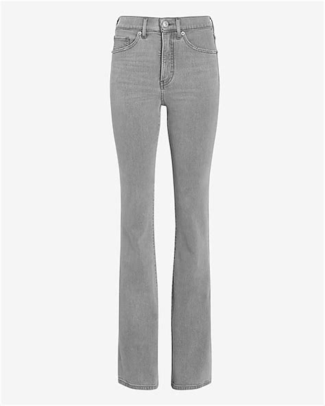 High Waisted Gray Bootcut Jeans Express Pants