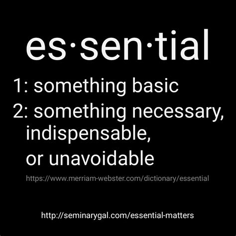 essential matters seminary gal