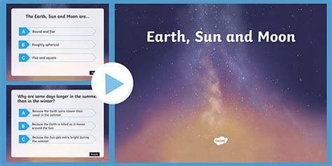 Ks Earth Sun And Moon Powerpoint Quiz Teacher Made