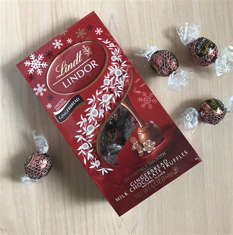 Lindt Lindor Gingerbread Chocolate Truffles Review Snack Gator