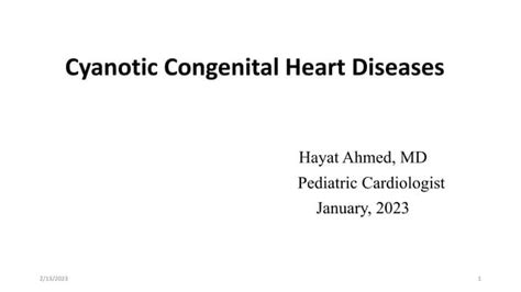 Cyanotic Chd Types And Management Ppt