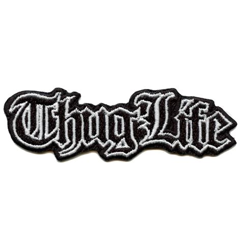 Thug Life Script Patch Old English Hood Embroidered Iron On – Patch ...