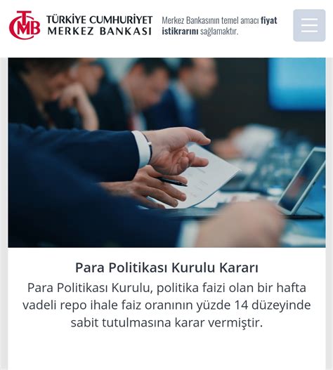 Para Politikas Kurulu Kurul Politika Faizi Olan Bir Hafta Vadeli