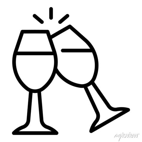 Wine Glass Cheers Vector