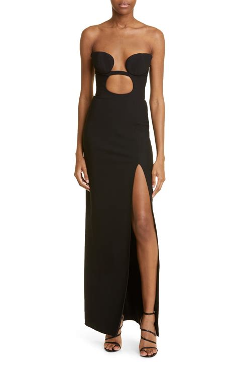 Nensi Dojaka Strapless Cutout Maxi Dress Editorialist