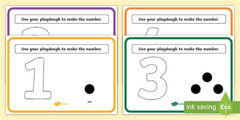 👉 Playdough Number Mats 1 5 Teacher Made