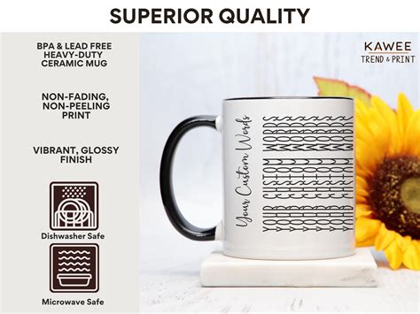 Custom Hidden Message Mug, Personalized Ceramic Coffee Cup (11oz/15oz