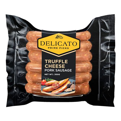 Delicato Pork Sausage Truffle Cheese NTUC FairPrice