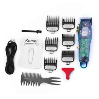 Maquina Corta Cabelo Kemei Pg Relevo D Transparente Shopee Brasil