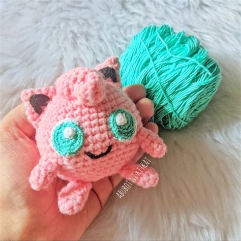 Squishy Crochet Jigglypuff Doll Amigurumi Pokemon Crochet Handmade