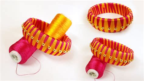 How To Make Designer Silk Thread Bangles Designer Silk Thread Kada