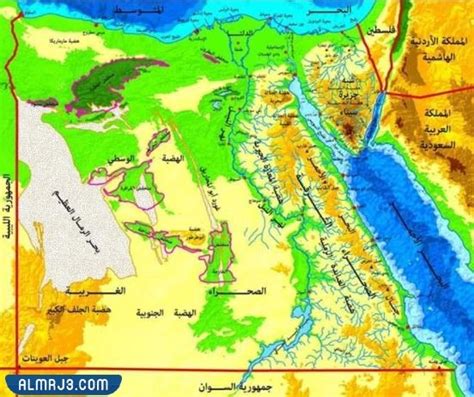 خريطة مصر الجغرافية بالتفصيل Pdf جاوبني