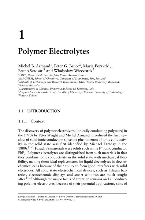 (PDF) Polymer Electrolytes