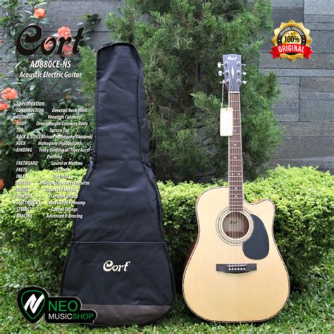 Jual Cort AD880CE-NS Natural Satin Acoustic Electric Guitar Original ...