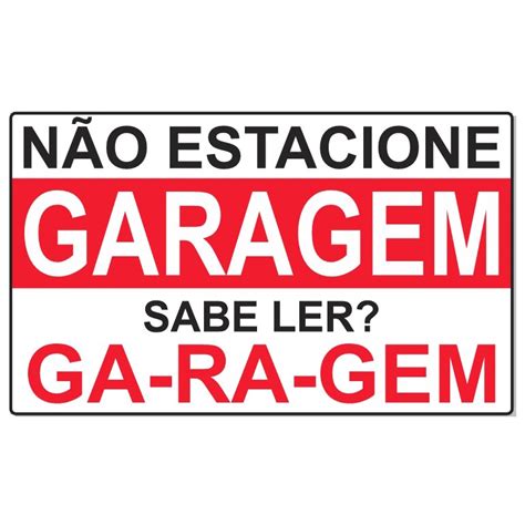 Placa X Cm N O Estacione Proibido Estacionar Garagem Shopee Brasil