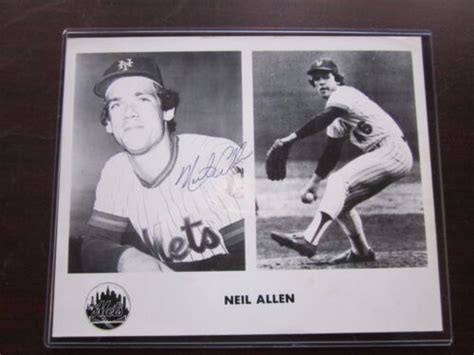 Neil Allen Autographed 8 X 10 Black And White Photo NY Mets Authentic