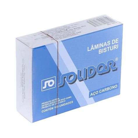 Lâmina Para Bisturi Aço Carbono Nº 10 Caixa 100 Unidades Solidor