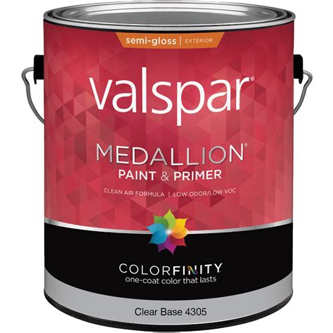 Valspar 4305 1gal Exterior House Paint Semi Gloss Clear 1 Gal