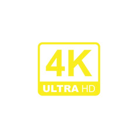 Eps10 Vector Amarillo 4k Ultra O Uhd 2160p Icono Aislado Sobre Fondo