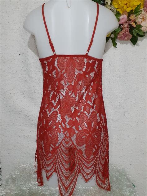 Sexy Red Lace Lingerie Women S Fashion Undergarments Loungewear On Carousell