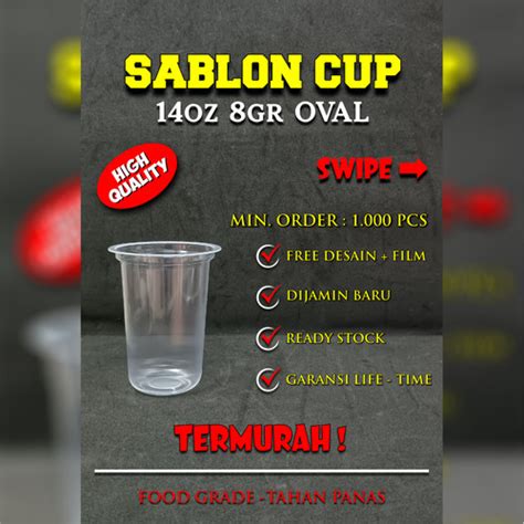 Jual Sablon Cup Plastik Pp Oval Oz Gram Starindo Sablon Warna