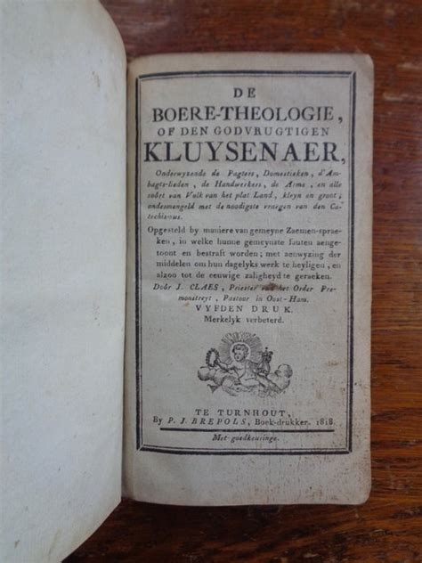 J Claes De Boere Theologie Of Den Godvrugtigen Catawiki