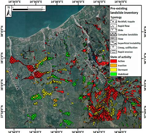 Pre Existing Landslide Inventory Map PAI Piano Di Assetto