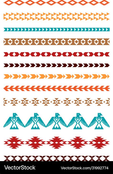 Aztec Tribal Borders Royalty Free Vector Image