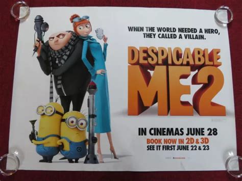 DESPICABLE ME 2 UK QUAD 30 X 40 ROLLED POSTER STEVE CARELL KRISTEN