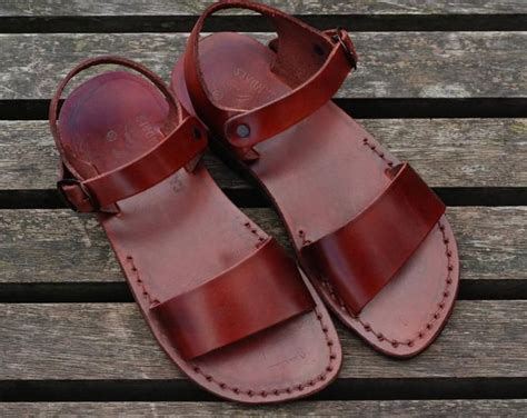 Man Sandaal Lederen Sandalen Griekse Sandalen Bruinleren Etsy Boho