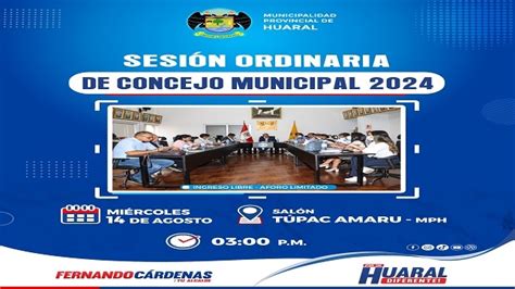 Sesión Ordinaria De Concejo Municipal Campañas Municipalidad