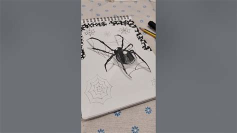 رسم عنكبوت سهل جداً ، تعلم الرسم Learn Drawing 👩🏻‍🎨🕷️🕸️ Draw رسم