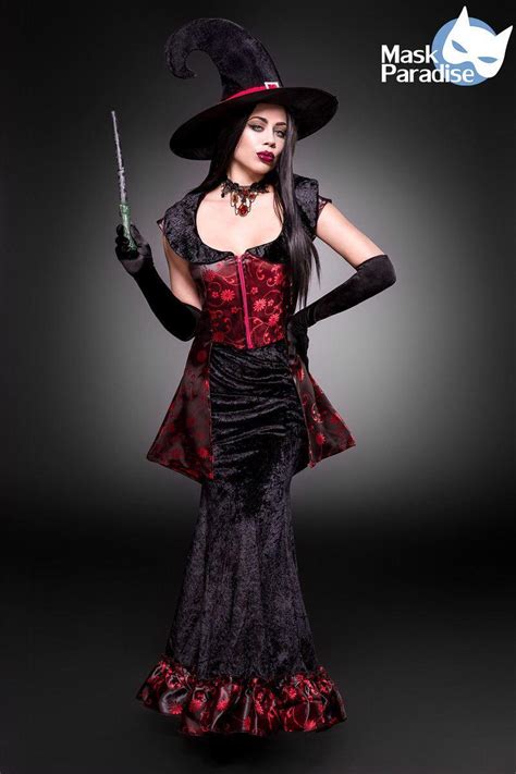 Karneval Halloween Damen Kostüm Hexe Dark Witch Faschingskram