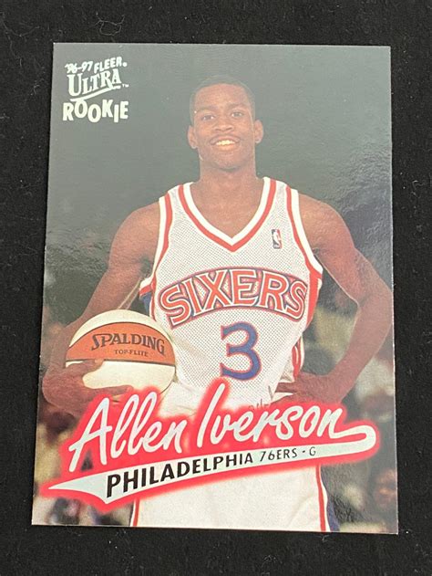 Lot Nm Fleer Ultra Allen Iverson Rookie Basketball Card