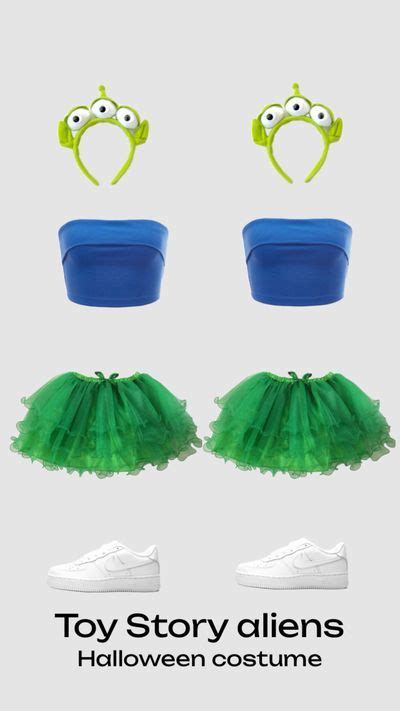 Toy Story Aliens Halloween Costume With Green Tutu Skirt And Headbands