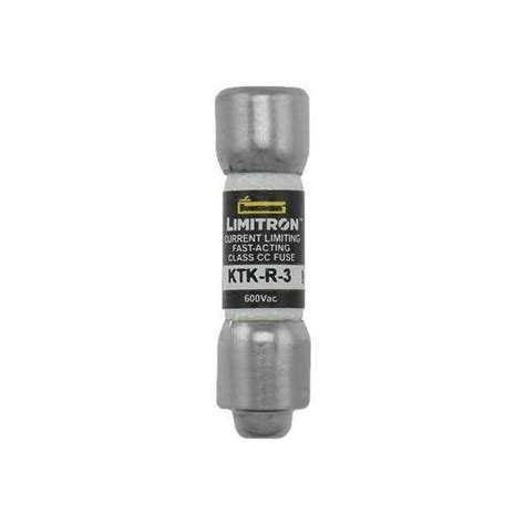 BUSSMANN 3A CC Fast Acting UL Class Fuse 600V AC KTK R Series KTK R 3