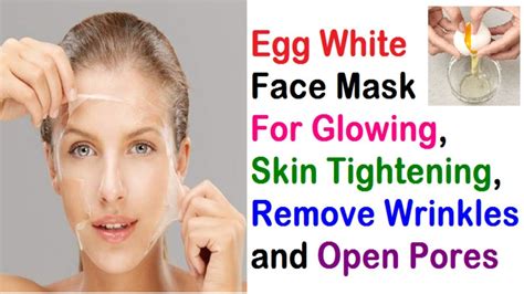 Egg White Face Mask For Glowing Skin Tightening Remove Wrinkles And