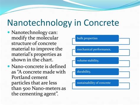 Nanotechnology In Civil Engineering Ppt