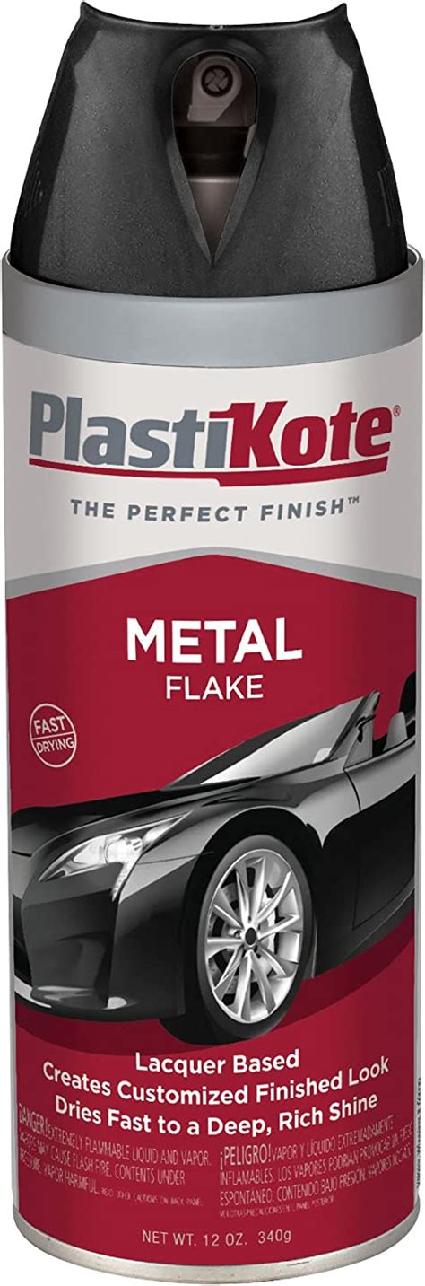 Plastikote 320 6pk Black Metal Flake 12 Oz Pack Of 6