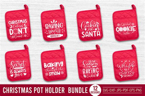 Christmas Pot Holders Svg Bundle