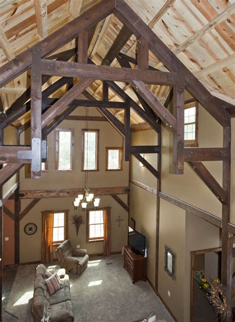 Spectacular Barn Home Is With Ft Lean Tos Dormers And Dark Stained