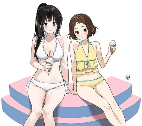 Chitanda Eru And Ibara Mayaka Hyouka Drawn By Meryyangmalgage