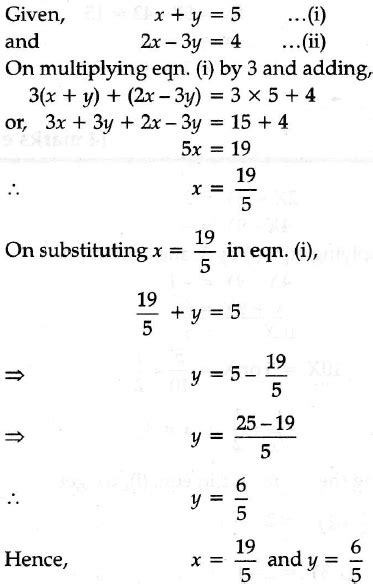 Solve Pair Of Linear Equations By Substitution Method Tessshebaylo