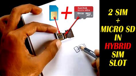 How To Use Sim Card And Sd Card Simultaneously On Hybrid Slot Must Watch Youtube