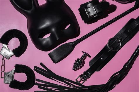 Premium Photo Set Of Adult Erotic Toys For Bdsm Sex With Submission